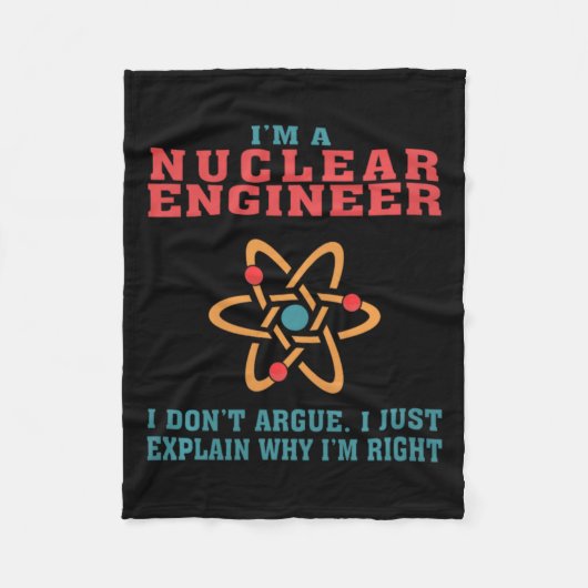 Kerntechnicus Funny Citaat Cadeau Voor Afstuderen Fleece Deken (Voorkant)