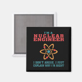 Kerntechnicus Funny Citaat Cadeau Voor Afstuderen Magneet (Voorkant / Achterkant)