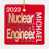 Kerntechnisch Extraordinaire KLANT Keramisch Ornament (Achterkant)