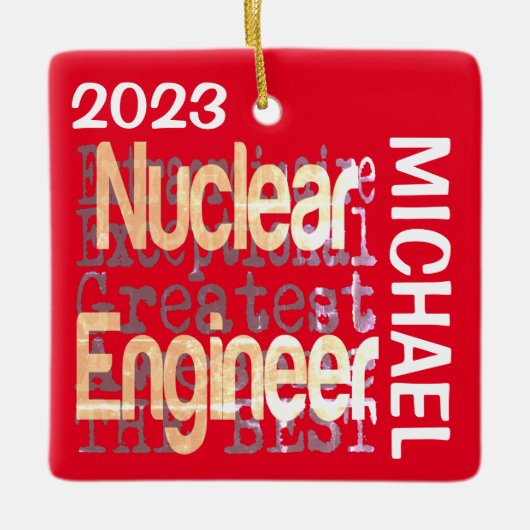 Kerntechnisch Extraordinaire KLANT Keramisch Ornament (Voorkant)