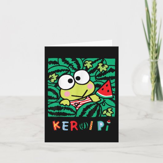 Keroppi Watermeloen Zomerplezier Kaart (Voorkant)