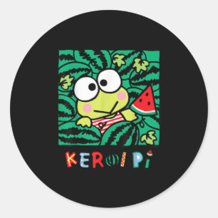 Keroppi Watermeloen Zomerplezier Ronde Sticker