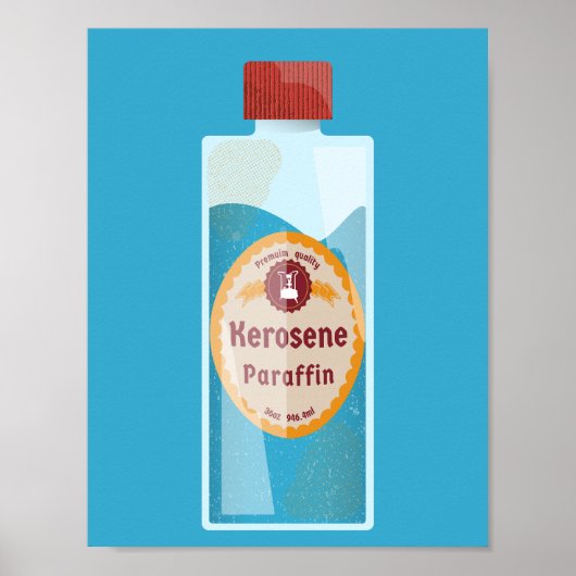 Kerosene Bottle Parffin Poster (Voorkant)