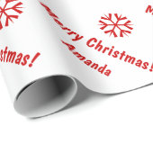Kerpapier Kerst | Gepersonaliseerd met naam Cadeaupapier (Rol Hoek)