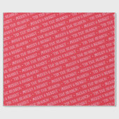 Kerpapier Kerst Merry And Bright Rood Cadeaupapier (Vlak)