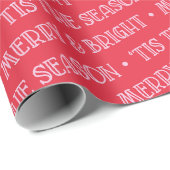 Kerpapier Kerst Merry And Bright Rood Cadeaupapier (Rol Hoek)