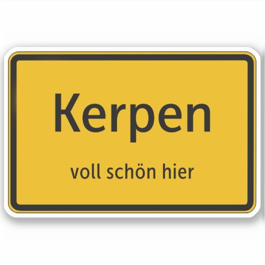Kerpen Aufkleber Sticker Autoaufkleber (Voorkant)
