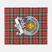 Kerr Ancient Clan Badge Tartan Plaid Fleece Deken (Voorkant (Horizontaal))