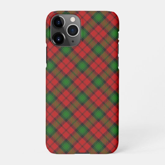 Kerr Clain Tartan Patroon iPhone Hoesje (Achterkant)