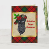 Kerr Clan Badge & Tartan Persoonlijk Kaart (Voorkant)