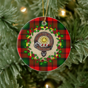 Kerr Clan Badge & Tartan Persoonlijke mas Keramisch Ornament