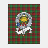 Kerr Clan Badge Tartan Pset Fleece Deken (Voorkant)