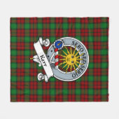 Kerr Clan Badge Tartan Pset Fleece Deken (Voorkant (Horizontaal))
