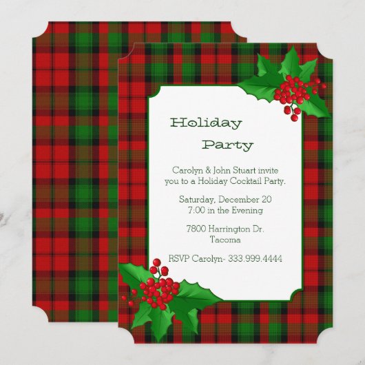 Kerr Clan Tartan Pset - kerstfeest Kaart (Voorkant / Achterkant)