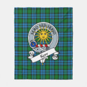Kerr Hunting Clan Badge Tartan Pset Fleece Deken (Voorkant)