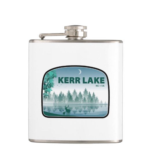 Kerr Lake Virginia North Carolina Deer Heupfles (Voorkant)