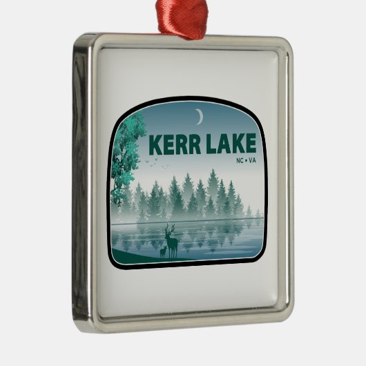 Kerr Lake Virginia North Carolina Deer Metalen Ornament (Rechts)