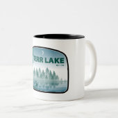 Kerr Lake Virginia North Carolina Deer Tweekleurige Koffiemok (Voorkant rechts)
