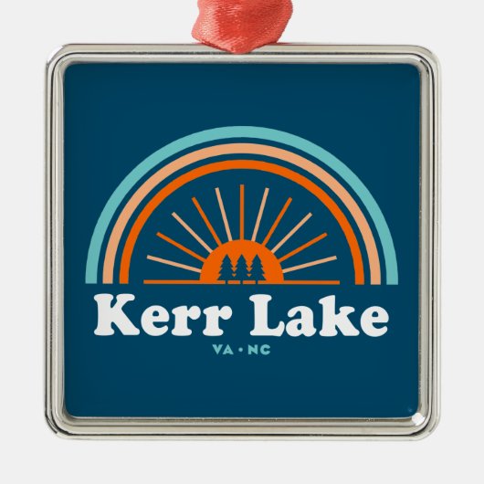 Kerr Lake Virginia North Carolina Rainbow Metalen Ornament (Voorkant)