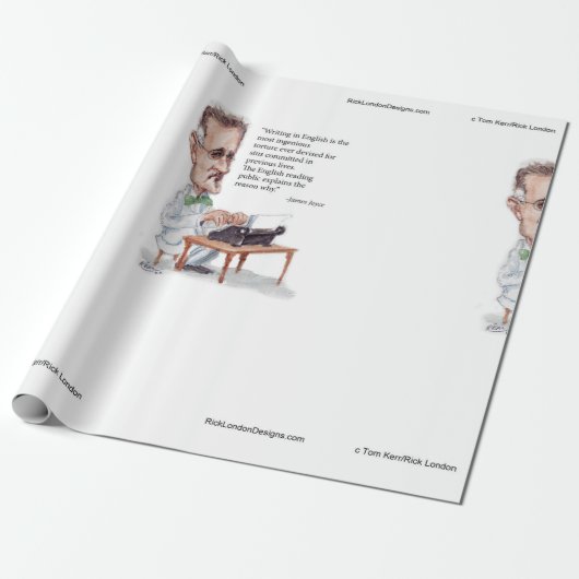 Kerr/Londen James Joyce & English is Torture Quote Cadeaupapier (Uitgerold)