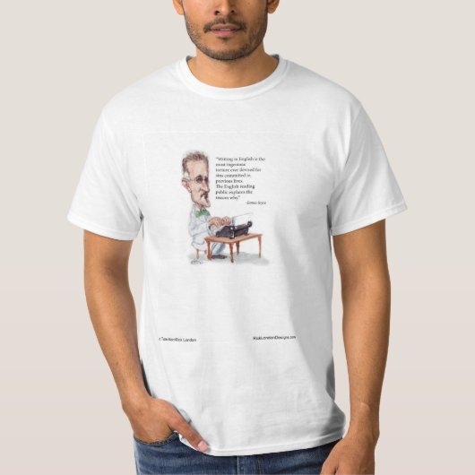 Kerr/Londen James Joyce & English is Torture Quote T-shirt (Voorkant)