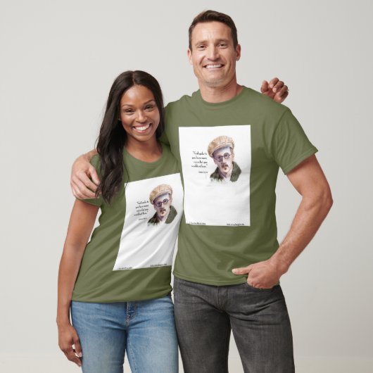 Kerr/London James Joyce & "God Spoke" Citaat T-shirt (Unisex)