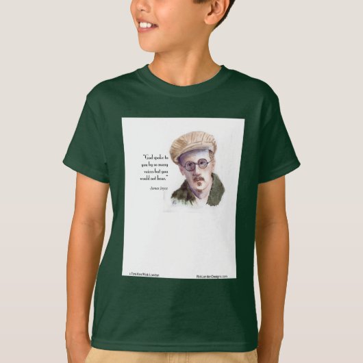 Kerr/London James Joyce & "God Spoke" Citaat T-shirt (Voorkant)