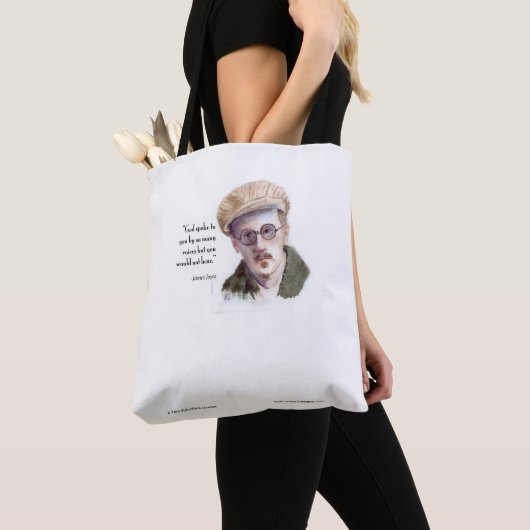Kerr/London James Joyce & "God Spoke" Citaat Tote Bag (Dichtbij)