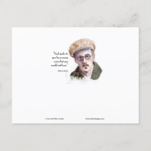 Kerr/London James Joyce & "God Sprak" Citaat Briefkaart