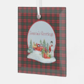 Kerr Modern Original Scottish Tartan Glas Ornament (Voorkant links)