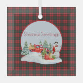 Kerr Modern Original Scottish Tartan Glas Ornament (Voorkant)