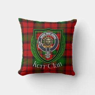 Kerr Schotse Clan Tartan & Wapen Kussen