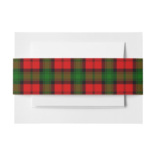 Kerr Schotse Tartan Belly Band Uitnodigingen Wikkel (Voorkant Voorbeeld)