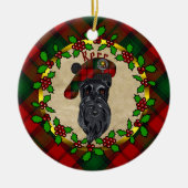 Kerr Scottie Dog kerstkeramisch sieraad Keramisch Ornament (Voorkant)