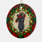 Kerr Scottie Dog kerstkeramisch sieraad Keramisch Ornament (Links)
