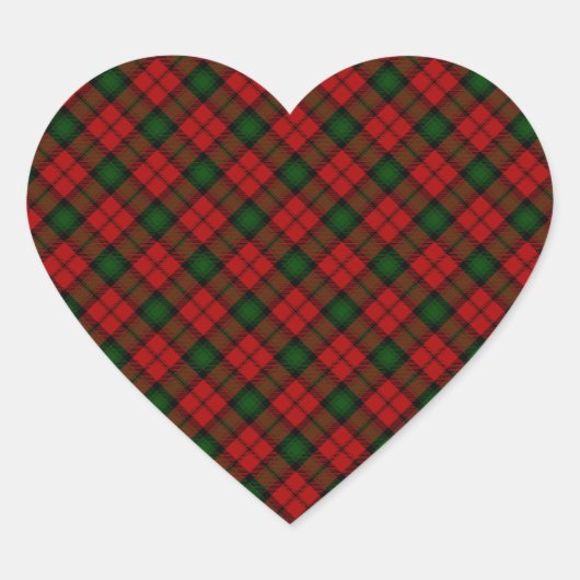 Kerr Scottish Clan Tartan Design Hart Sticker (Voorkant)