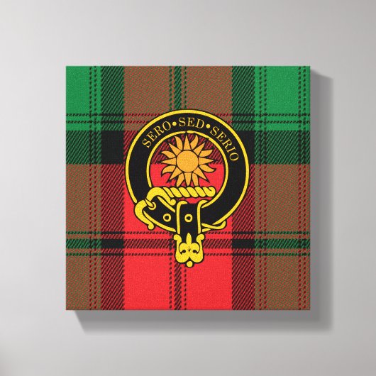 Kerr Scottish Crest en Tartan Canvas print (Voorkant)