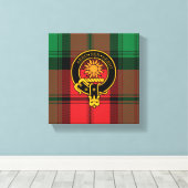 Kerr Scottish Crest en Tartan Canvas print (Insitu (Houten vloer))