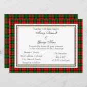 Kerr Scottish Wedding Invitation Kaart (Voorkant / Achterkant)