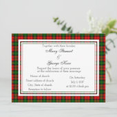 Kerr Scottish Wedding Invitation Kaart (Staand voorkant)