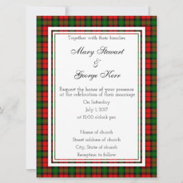 Kerr Scottish Wedding Invitation Kaart