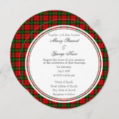 Kerr Scottish Wedding Round Invitation Kaart (Voorkant / Achterkant)