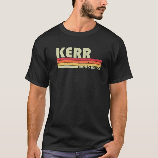 KERR Surname Funny Retro  80S 90S Birthday T-shirt (Voorkant)