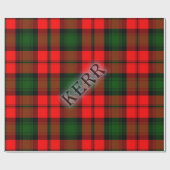 Kerr Tartan met achternaam Cadeaupapier (Vlak)