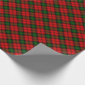 Kerr tartan rode groene vlegel cadeaupapier (Hoek)