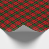 Kerr tartan rode groene vlegel cadeaupapier (Hoek)
