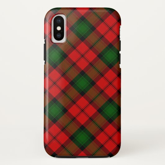 Kerr tartan rode groene vlegel Case-Mate iPhone case (Achterkant)