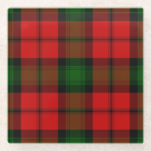 Kerr tartan rode groene vlegel glazen onderzetter