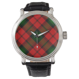 Kerr tartan rode groene vlegel horloge