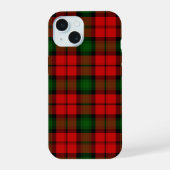 Kerr tartan rode groene vlegel iPhone 15 case (Achterkant)